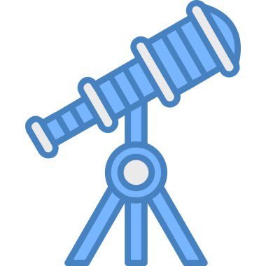 Teleskop. Web simgesi basit illüstrasyon