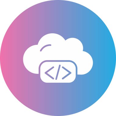 Bulut. Web simgesi basit illüstrasyon