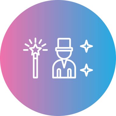 Mavi takım elbiseli ve şapkalı bir adamın vektör çizimi