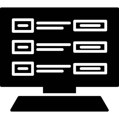 bilgisayar vektörü simgesi düz simgesi