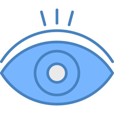Göz. Web simgesi basit illüstrasyon