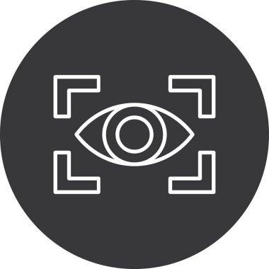 vizyon ikonu vektör illüstrasyonu