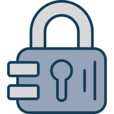 Güvenli kilit. Basit illüstrasyon