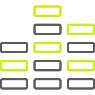 çubuk grafik düz simgesi