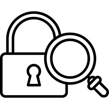 Kilit. Web simgesi basit illüstrasyon