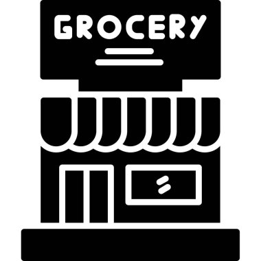 bakkal simgesi vektör çizgisi