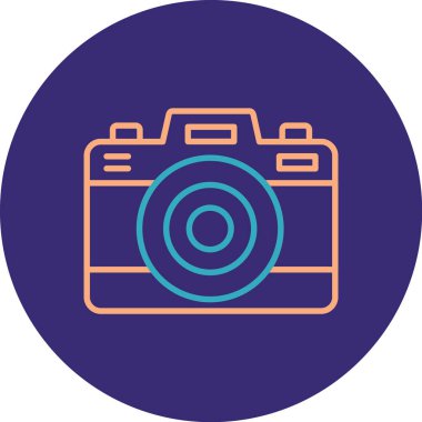 fotoğraf makinesi simgesi, vektör illüstrasyonu