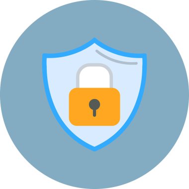 düz vektör simgesini kilitle