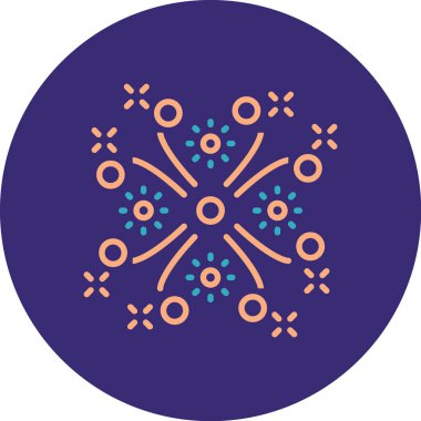 Bir kar tanesi simgesinin vektör çizimi