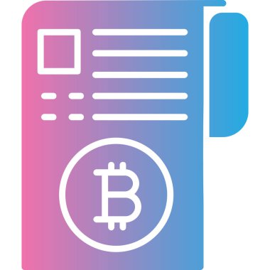 Bitcoin web simgesi basit illüstrasyon