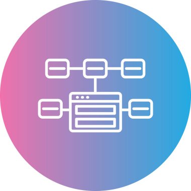 Web, mobil veya uygulama için web arayüzü vektör simgesi