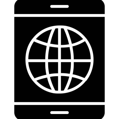 gezici dünya vektör simgesi