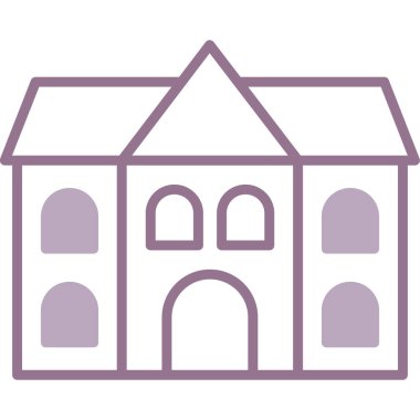 Bina simgesi. vektör illüstrasyonu