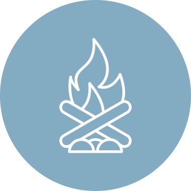 ateş vektörü simgesi modern basit illüstrasyon