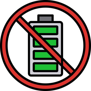 Batarya şarj simgesi, vektör illüstrasyonu