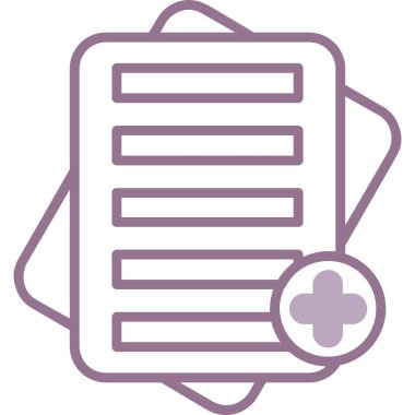 tıbbi belge simgesi, basit tasarım illüstrasyonu