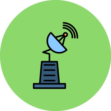 uydu anten ikonu vektör illüstrasyonu