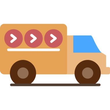 Otobüs. Web simgesi basit illüstrasyon