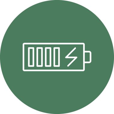 Benzersiz Batarya Vektör Satırı Simgesi