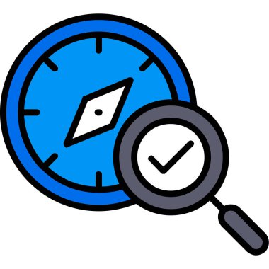 Büyüteç cam ikonu. dış hat büyütme cam vektör simgesi rengi düz izole