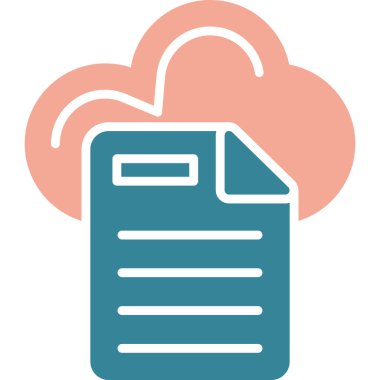 Bulut. Web simgesi basit illüstrasyon