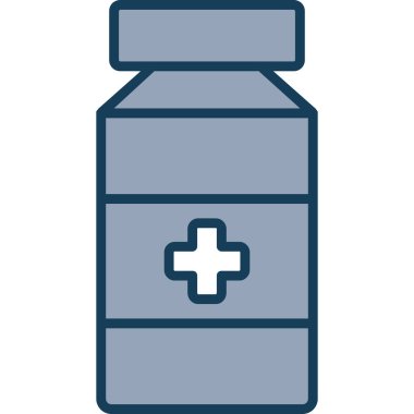 Tıp şişe simge vektör çizim tasarımı