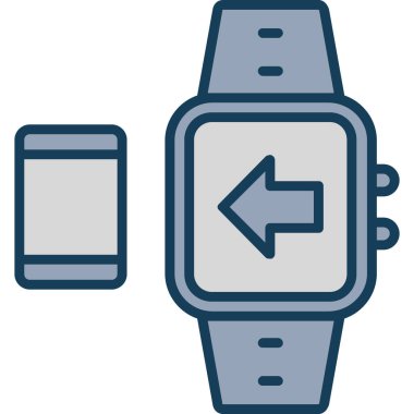 smartwatch simgesi, vektör illüstrasyonu