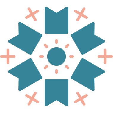 Kar tanesi. Basit bir çizim. Web için tasarım ögesi