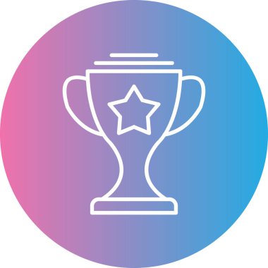 Kupa. Web simgesi basit illüstrasyon