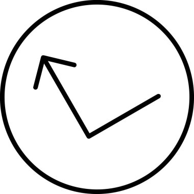 Saat simgesi vektör illüstrasyonu