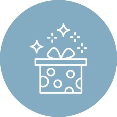 Bir Noel hediye kutusunun vektör çizimi