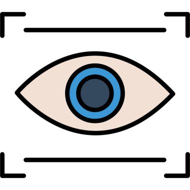 Göz simgesi vektör illüstrasyonu