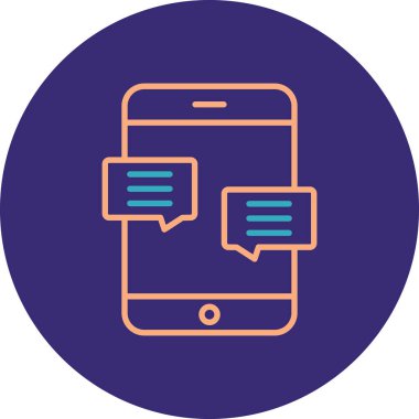 Konuş. Web simgesi basit illüstrasyon