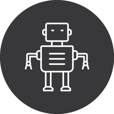 Robot simgesinin vektör illüstrasyonu