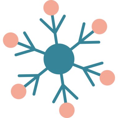 Virüs simgesi. Web için virüs vektör simgelerinin düz çizimi