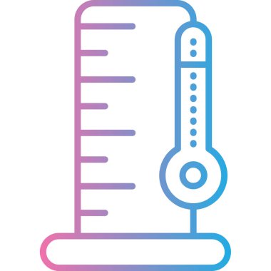 Termometre. Web simgesi basit illüstrasyon