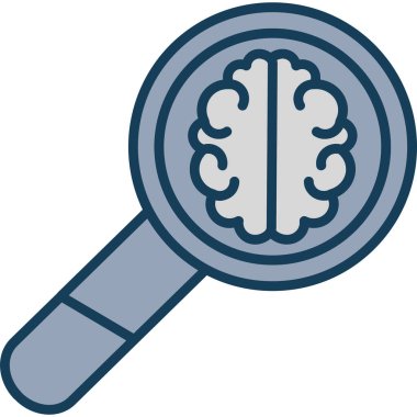 Beyin. Web simgesi basit illüstrasyon