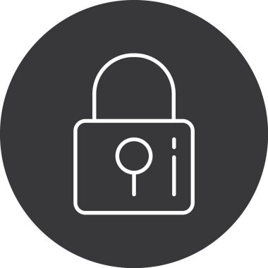 Kilit. Web simgesi basit illüstrasyon