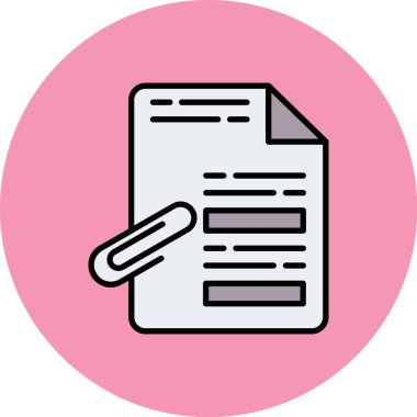 Belge simgesinin vektör illüstrasyonu