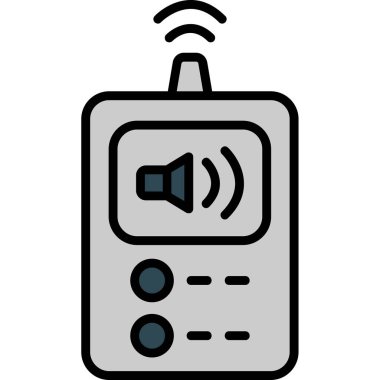 Konuşmacı. Web simgesi basit illüstrasyon