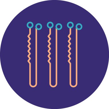 Mavi ve pembe bir ikonun vektör illüstrasyonu