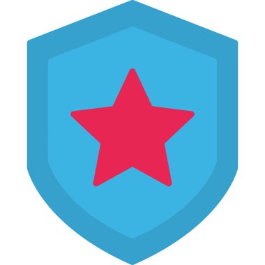 Rozet simgesi, vektör illüstrasyonu