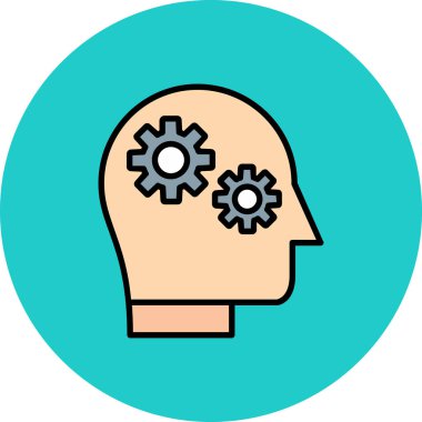 Beyin. Web simgesi basit illüstrasyon