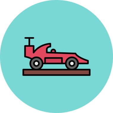 Araba simgesinin vektör illüstrasyonu