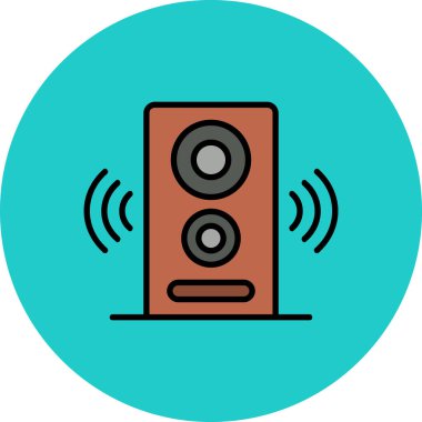 Radyo. Web simgesi basit tasarım