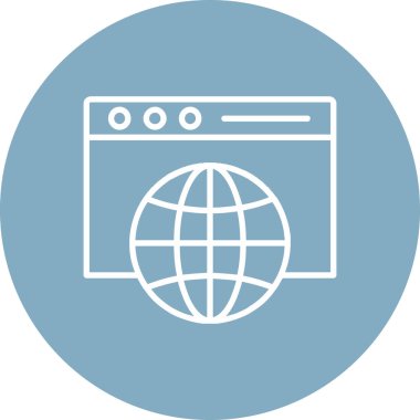 Dünya simgesinin vektör illüstrasyonu