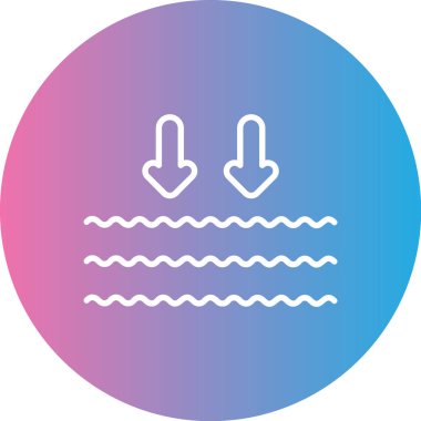 Dalga simgesindeki mavi çizgi gökkuşağı beyaz arkaplanda izole edilmiş. vektör