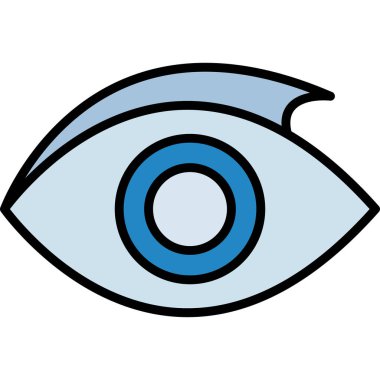 Göz simgesi vektör illüstrasyonu