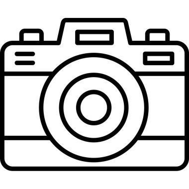 kamera fotoğraf simgesi ana hatlar biçiminde