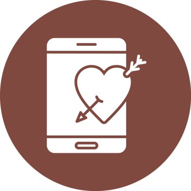 Cep telefonu simgesi, vektör illüstrasyonu